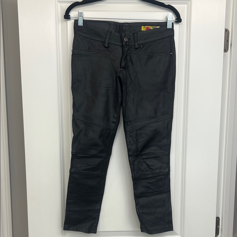 Blank NYC 🖤 100% Black Leather Moto Pants